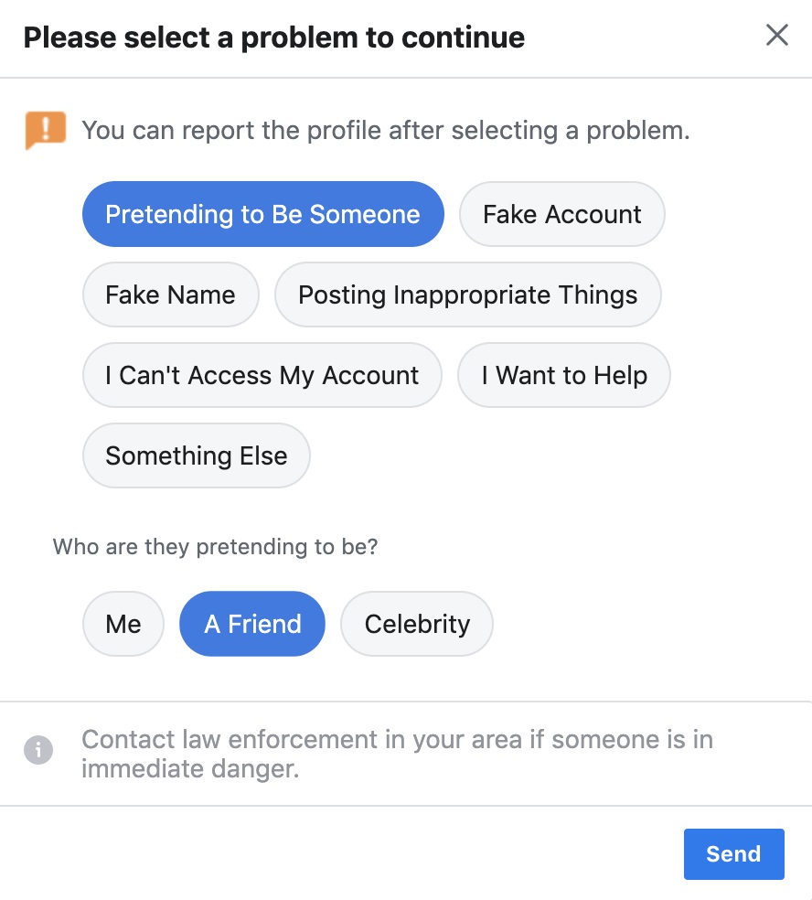 how to find out who made a fake facebook account
